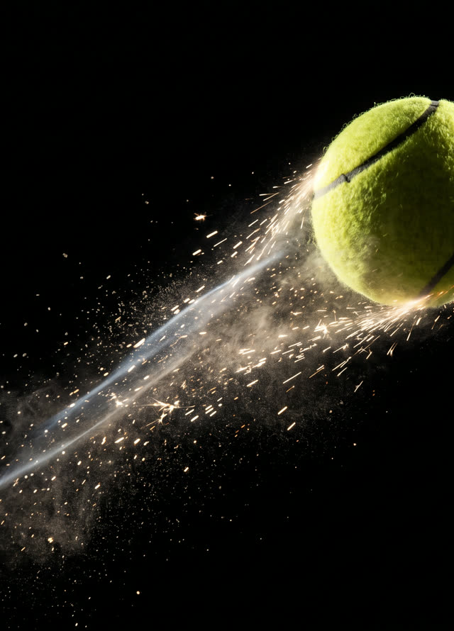 Ball mit Funkenschweif